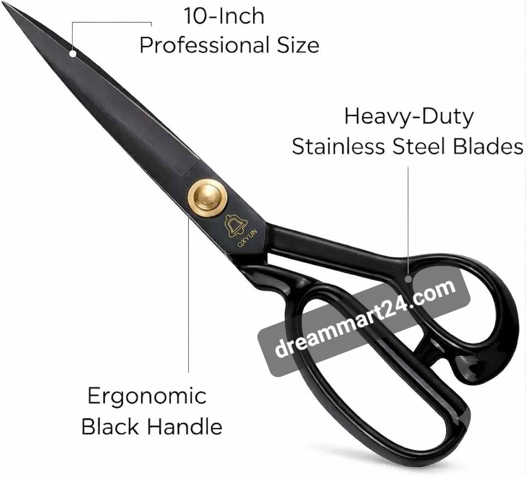 10-inch High Density Carbon Steel professional fabric cutting scissor Premium quality Scissors image 3