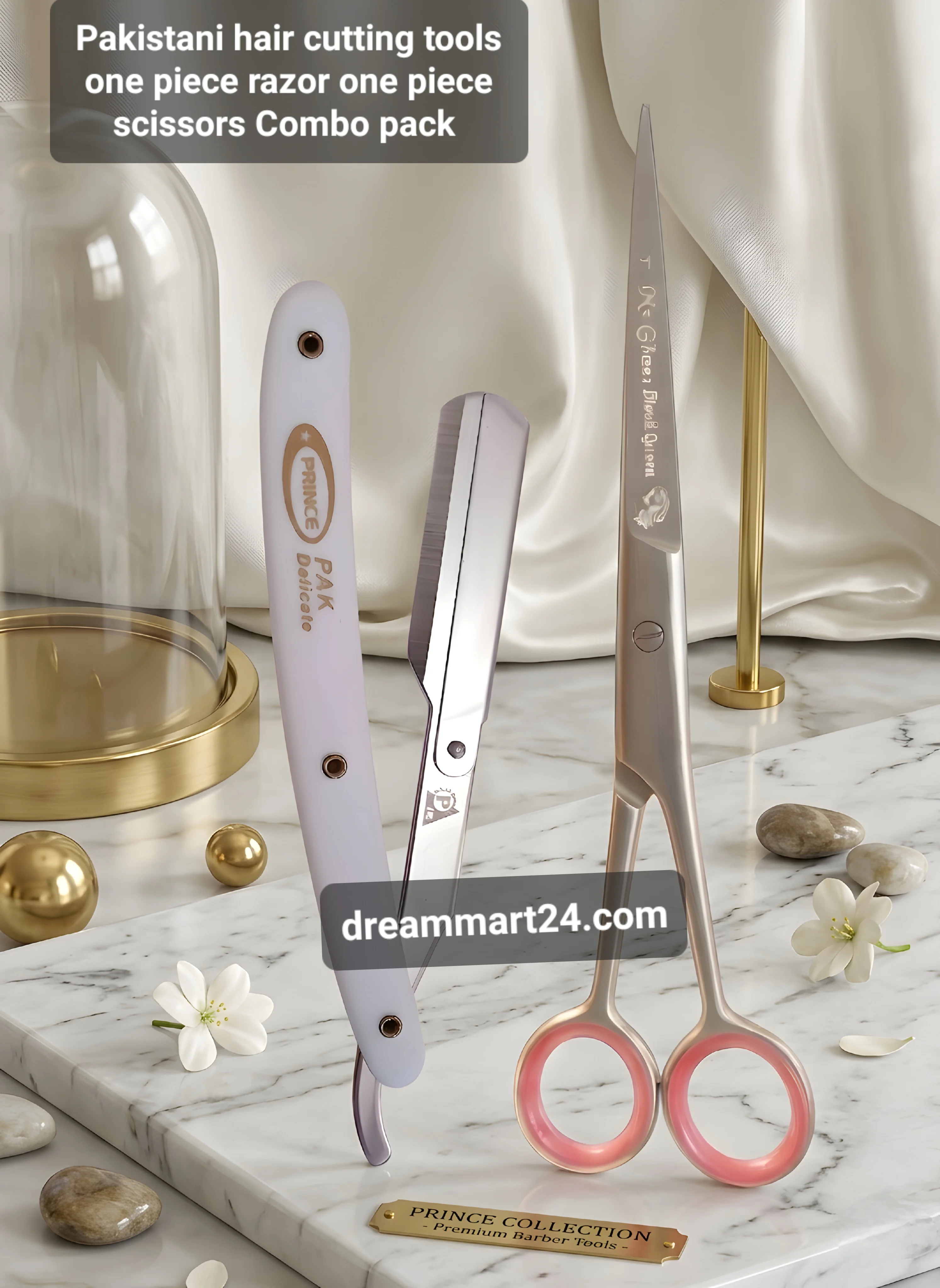 Combo Pack 1 Piece Pakistani 7" Haircut scissor 1 Piece Pakistani Blade Razor