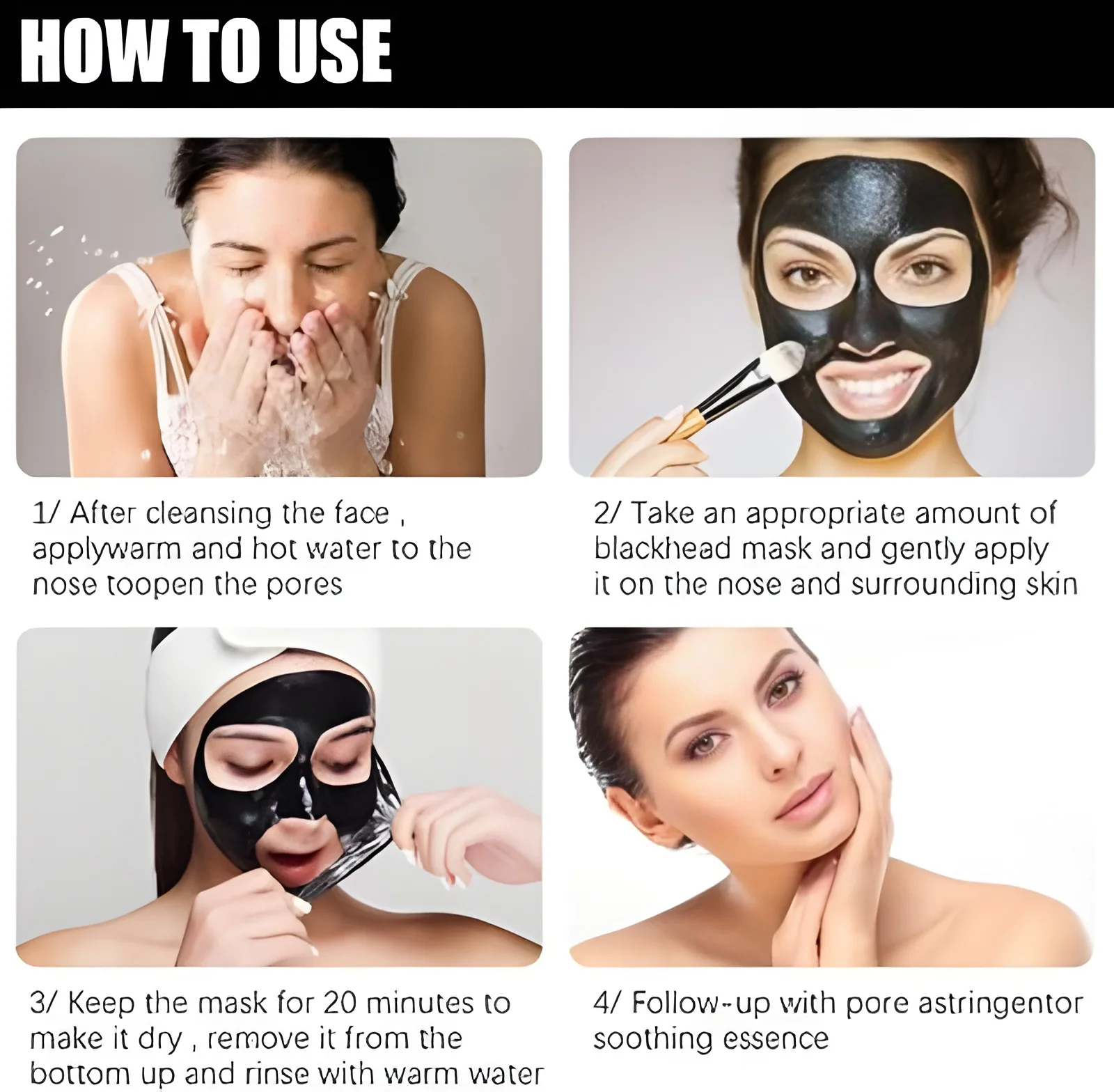 Strikes Black Mask Bamboo Charcoal 120ml - Peel Off Mask Facial mask image 3
