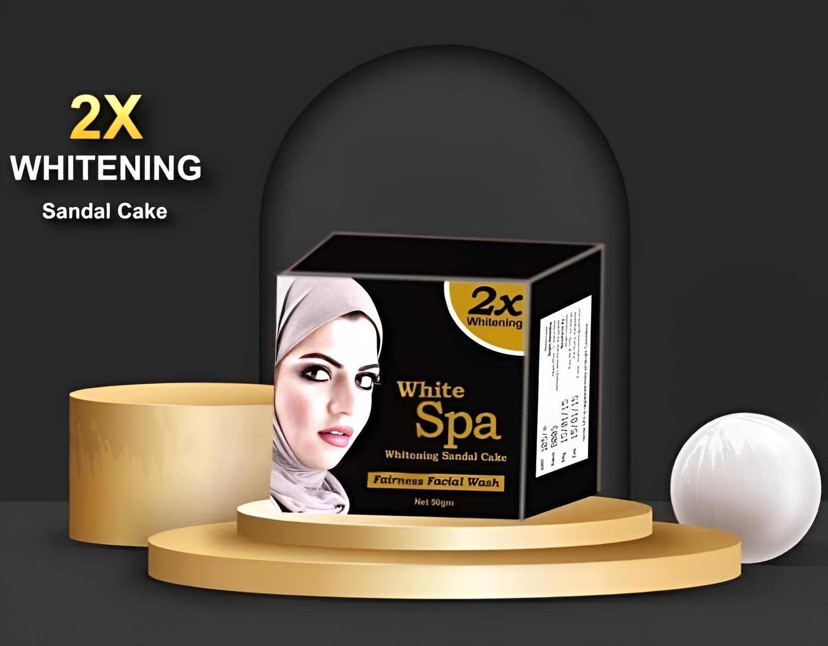 White SPa Whitening Sandal Cake Double Fairness Wash 50gm