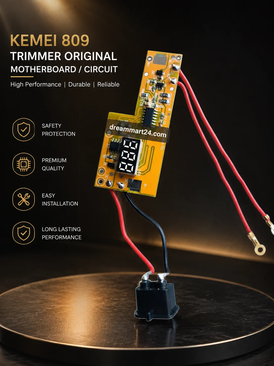 kemei 809 trimmer original motherboard/circuit image 2