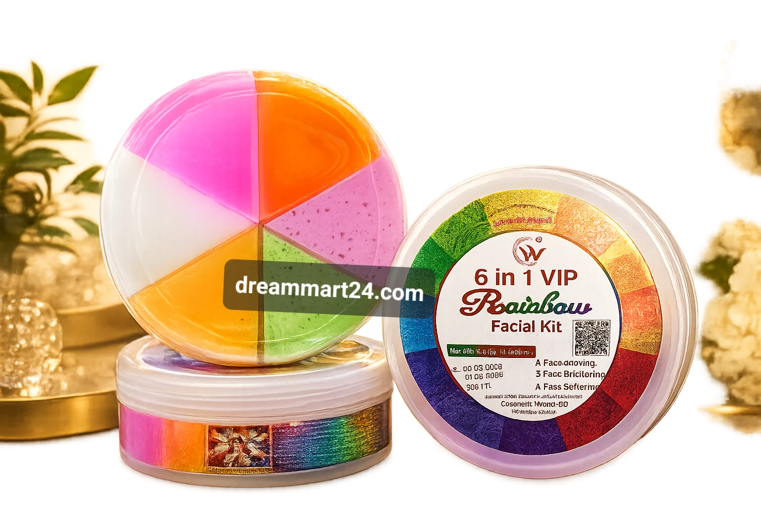 6 in 1 VIP Rainbow Facial Kit for Face Brightening & Glowing (480g) image 2
