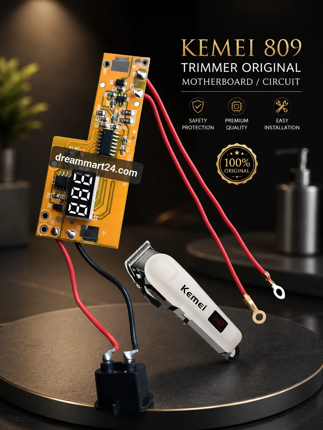 kemei 809 trimmer original motherboard/circuit